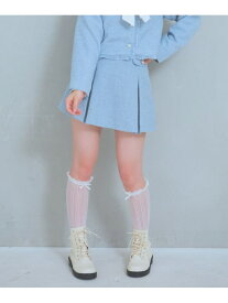 【SALE／50%OFF】【セレモニー】ガーリーツイードスカート repipi armario レピピアルマリオ スカート ミニスカート ホワイト ブルー【RBA_E】[Rakuten Fashion]