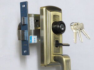 ゴール サムラッチハンドル錠P-CT-5 OAK #71 CAP 64x30アンティックブラス仕上(5円玉色)室内側握り玉仕様☆☆GOAL ゴール☆サムラッチハンドル錠 アンティック錠 CT☆GOAL ゴール☆☆ 玄関 ド