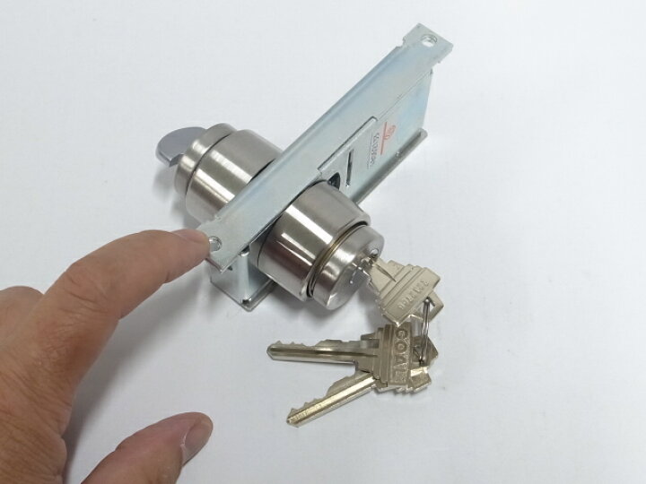 楽天市場】ゴール ガラス戸錠 P-2510-5バックセット25ミリ 扉厚25〜38 