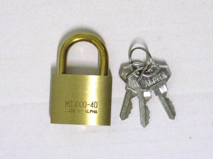 未使用品 ALPHA 南京錠 CYLINDER PAD-LOCK No,1000-40 30個セット 
