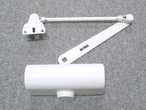 ミワロック 室内用ドアクローザードアチェックM401PS型パラレルタイププラスチックカバー付ホワイト色 ストップ付☆☆MIWA 美和 ミワ☆M401PS-WH☆MIWA 美和 ミワ☆☆ 玄関 ドア 扉 修理 交換