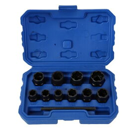 Partools ナットツイスター ソケット 11個セット ツイストソケット ナット 抽出 取り外し 青色ケース