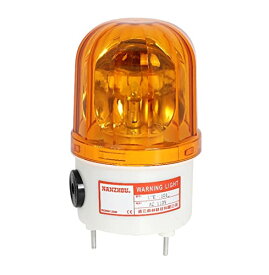 黄色 回転式 営業中ランプ AC110V 三点固定ネジタイプ 工場 建設現場 警告灯 安全 誘導 防犯 ライト Partools