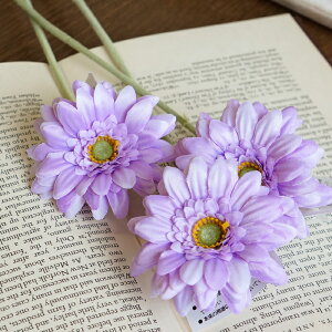 造花 ミニガーベラ ライトラベンダー 1本 アレンジメント パーツ インテリア 飾り 素材 花 シンプル ナチュラル フェイク 紫