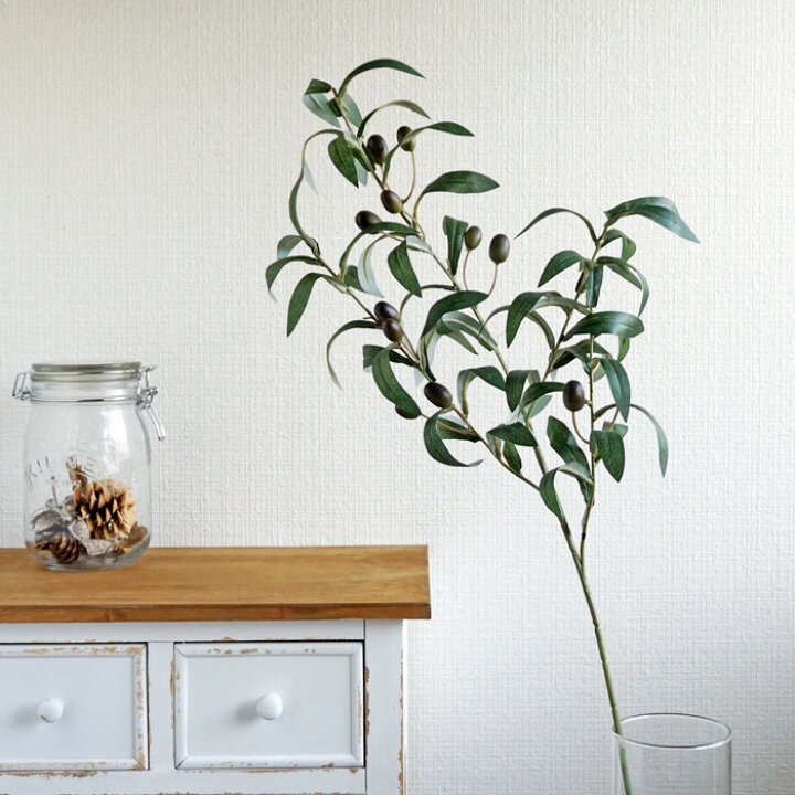 楽天市場 造花 オリーブ ナチュラル 1本 A 424 アーティフィシャルフラワー 枝もの 人工植物 グリーン アーティフィシャル フェイク インテリア パーツ 葉っぱ スプレー 枝 Asca アスカ リポーズジョイ