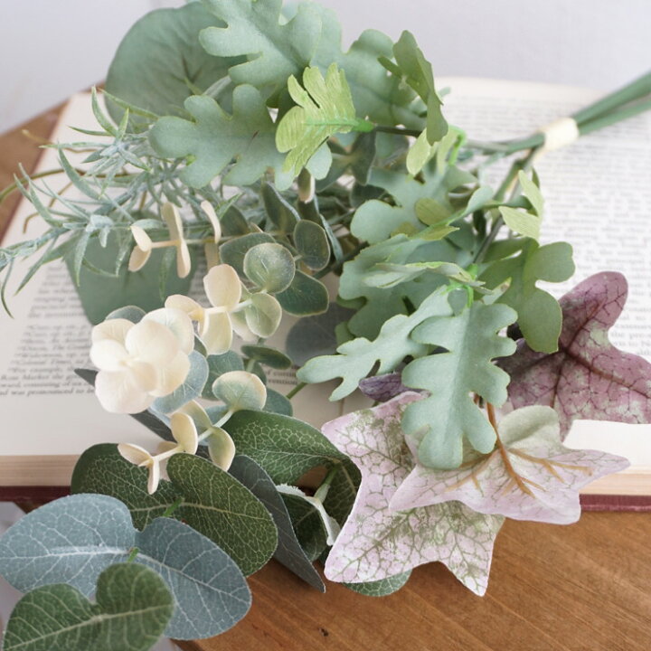 フェイクグリーン フェイクフラワー 造花グリーン 人工観葉植物 ユーカリの実 レッド 造花 インテリア飾り人工植物 枯れないグリーン 全長約65cm 100 安い