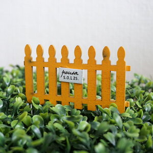 ガーデンピック ガーデニング雑貨 友膳 ウッドフェンスロング イエロー【メール便可 1通につき6本まで】