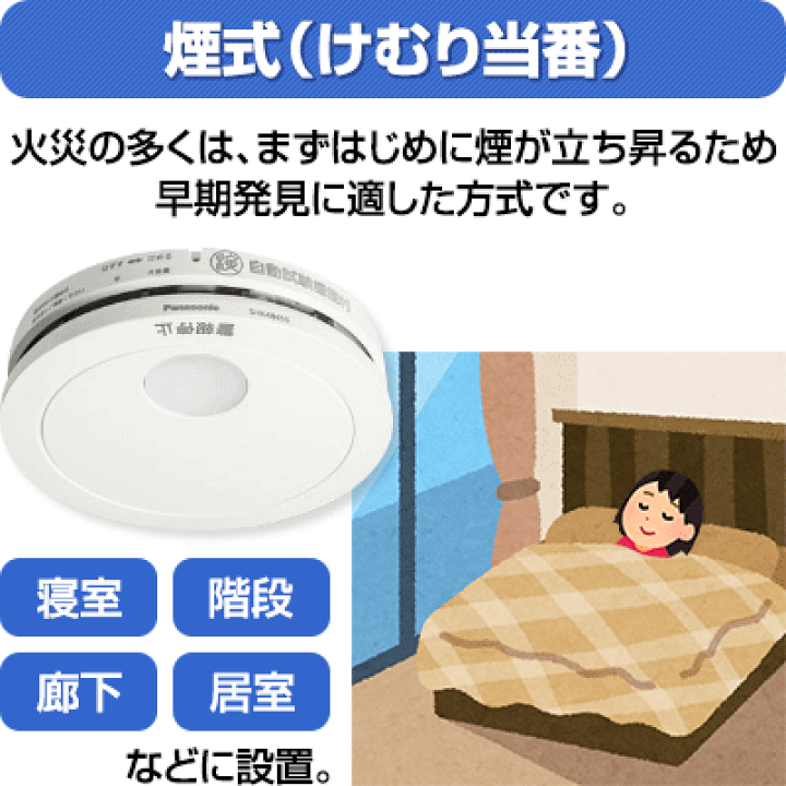 楽天市場】【送料込】パナソニック 薄型火災警報器 けむり当番４個＋ね