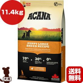 アカナ ヘリテージ パピーラージブリードレシピ 11.4kg ▽t ペット フード 犬 ドッグ ACANA 送料無料【正規品】