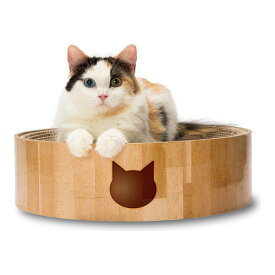 バリバリボウル 猫柄 猫壱 ▼a ペット グッズ 猫 キャット ベッド 爪とぎ