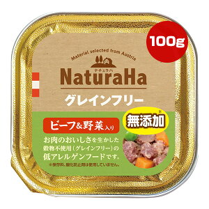 ナチュラハ グレインフリー ビーフ&野菜入り 100g マルカン ▼a ペット フード 犬 ドッグ 無添加 ウェット トイレ 低アレルゲン NaturaHa