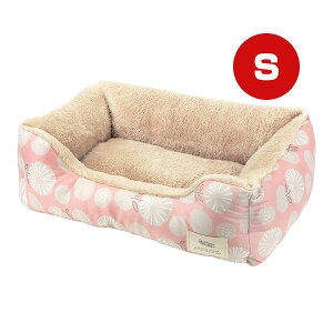 ホーミー フラワープリント スクエアベッド S ピンク ペットプロ ▼a ペット グッズ 犬 ドッグ 猫 キャット 秋冬 Homey PetPro