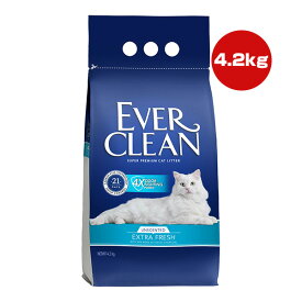 エバークリーン エクストラフレッシュ 無香タイプ 4.2kg 新東亜交易 ▼g ペット グッズ 猫 キャット トイレ 猫砂 ベントナイト 消臭 固まる