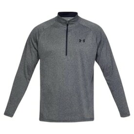 UNDER ARMOUR ハーフジップシャツ Tech 1/2 Zip Shirt 2.0 長袖 [ カーボンヘザー / Mサイズ ] アンダーアーマー ジップアップシャツ HeatGear ヒートギア 長袖シャツ 軍服 戦闘服 BDU