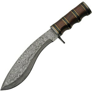 Rite EDGE ボウイナイフ Rosewood ダマスカス鋼 ククリ 革製シース付属 DM1261 ライトエッジ ダマスカス 大型ナイフ サバイバルナイフ 狩猟ナイフ コンバットナイフ ブッシュクラフトナイフ ハンテ
