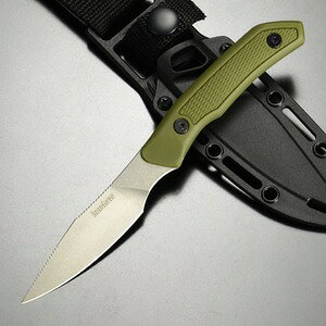 Kershaw ハンティングナイフ DESCHUTES ケーパー 固定刃 シース付属 オリーブドラブ 1882 カーショウ デシューツ フィクスドブレード 直刃 ケーパーナイフ ケイパー 解体用ナイフ 狩猟 ハンターナ