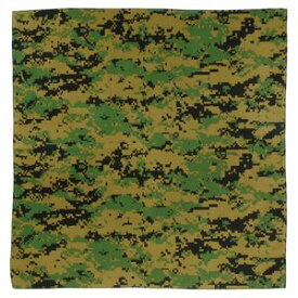 ROTHCO バンダナ 迷彩 55cm角 [ ウッドランドデジタルカモ ] ミリタリーバンダナ ハンカチ スカーフ カーチフ ヘッドスカーフ ストール ショール ヘアバンド ヘッドバンド ターバン ドゥーラグ ネッカーチーフ 手拭い