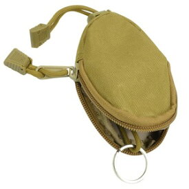 ミリタリーキーポーチ 鍵ケース 紛失防止 ストラップ付き アウトドア [ コヨーテブラウン ] ジッパーキーポーチ Zipper Key Pouch 鍵ポーチ キーケース サイレントキーホルダー キーリング キーチェーン ツールポーチ 小物入れ