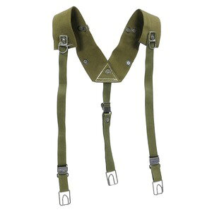チェコ軍放出品 サスペンダー VZ85装備 オリーブドラブ Y字サスペンダー チェコスロバキア軍 M85装備 バッグパック用パーツ OD ハーネス ミリタリーハーネス チェストハーネス ミリタリーサー