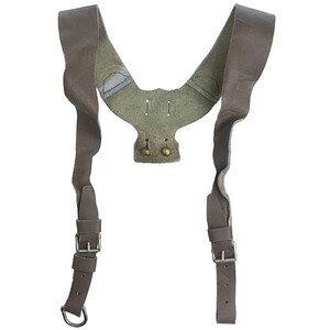 イタリア軍放出品 ショルダーストラップ V字 バックパック用 レザー製 伊軍放出品 肩掛けストラップ 革製ストラップ ミリタリーバッグ アクセサリー バッグ用パーツ ミリタリーサープラス