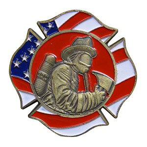 `WRC FIRE RESCUE }^\^ h LO_ Challenge Coin LORC Maltese Cross Red Fire Rescue t@C[XL[    ~` P[Xt ~^[_ 
