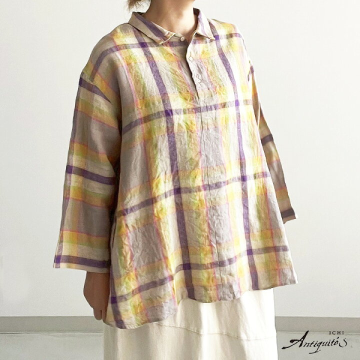 楽天市場】【コーディネートのポイント】リネンチェックシャツ 春 夏 