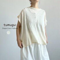 楽天市場】tumugu リネン プルオーバー（シャツ・ブラウス｜トップス