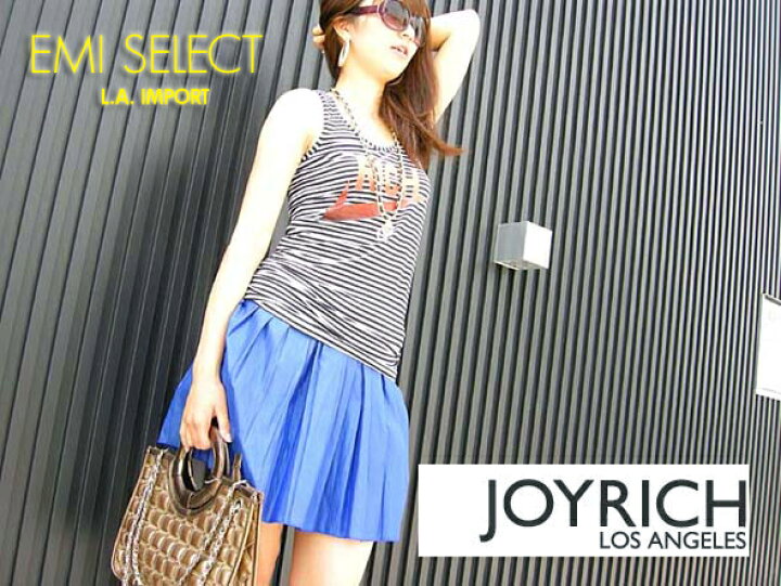 楽天市場】JOY RICH ジョイリッチ t02-1 RICHロゴボーダータンクトップ 