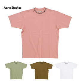 Acne Studios アクネ ストゥディオズ Navid BL0004 メンズ Tシャツ トップス 半袖 クルーネック ロゴ リブ パステル モード