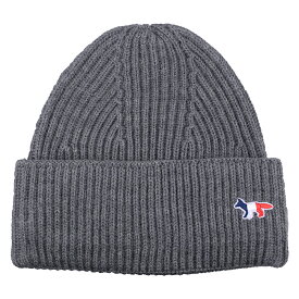 【楽天スーパーSALE価格】【メール便】MAISON KITSUNE メゾンキツネ RIBBED HAT TRICOLOR FOX PATCH DU06120KT 1022 リブハット トリコロール フォックス パッチ ニット帽 NKN mnk0038