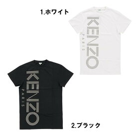 【2色】Kenzo Robe F862RO868985 01 / F862RO868985 99 ケンゾー レディース ロングTシャツ ワンピース 半袖 ホワイト ブラック ロゴ(otr2479)