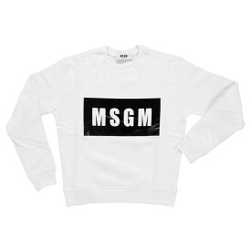 MSGM エムエスジーエム Sweatshirt 2541MDM96 184799 01 / 184799 99 レディース スウェット トレーナー 裏起毛 ロゴ ホワイト ブラック