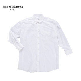 【アウトレット】Maison Margiela メゾン マルジェラ Camicia S51DL0352 S43001 100 ドレープボタンダウンシャツ NKN nn1204
