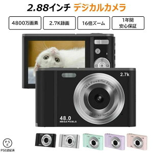 �f�W�^���J���� 2.88�C���` �f�W�J�� �R���p�N�g HD�J���� 2.7K 48MP 16�{�Y�[�� �A�ʋ@�\