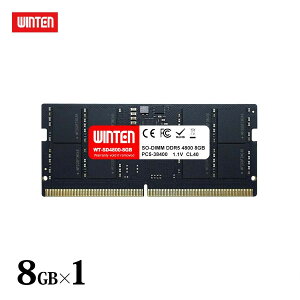 �yDDR5 4800MHz�zWINTEN WT-SD4800-8GB �m�[�gPC�p������ 8GB SO-DIMM PC5-38400 262pin ���ݗp ���������� �����ۏ� �������� �V�i