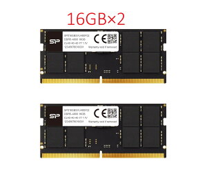 Silicon Power�iSP�j�m�[�gPC�p ������ 32GB DDR5-4800 16GB×2�� SO-DIMM Silicon Power SP �f���A���`���l�� ���� ���� PC5-38400 �������� �V�i