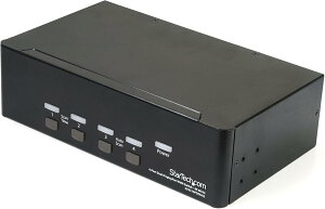 StarTech.com 4�|�[�g �f���A��DisplayPort KVM�X�C�b�` 4K 60Hz SV431DPDDUA2 4���PC��2���̃��j�^�[�����L �L�[�{�[�h �}�E�X �ؑ֊� �X�^�[�e�b�N �h�b�g�R�� �������� �V�i
