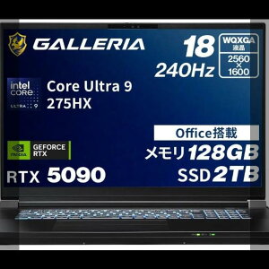 yQ[~Oŏ㋉zGALLERIA UL9C-R59-8A Q[~Om[gPC Ce Core Ultra 9 275HX / RTX5090 24GB / 64GB / 2TB SSD / 18^ WQXGA 240Hz / Windows11 Vi