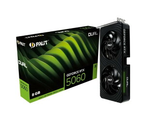 Palit NE75060019P1-GB2063D GeForce RTX 5060 Dual 8GB GDDR7 OtBbN{[h PCIe5.0 HDMI×1 DP×3 ÉfAt@ DLSS4 Cg[VOΉ Ki
