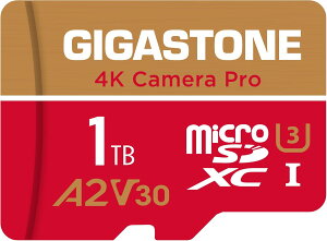 GIGASTONE �}�C�N��sd�J�[�h 1TB 4K Camera Pro microSDXC UHS-I A2 V30 U3 C10 150MB/s 4K Ultra HD �r�f�I�^�� Gopro �C���X�^360 �A�N�V�����J���� �X�|�[�c�J���� SD�A�_�v�^�[1���t�� ��e�ʃ������[�J�[�h �V�i ��