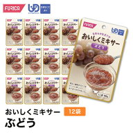 おいしくミキサーぶどう(12袋入り) 介護食 ペースト セット レトルト ホリカフーズ ユニバーサルデザイン…