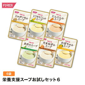 栄養支援スープお試しセット6 【介護食】【ホリカフーズ】 おいしい 流動食 高齢者 栄養補給 介護 食事サポート 介護用品 咀嚼 嚥下困難食 汁物 汁 スープ とろみ やわらか食 手軽 高齢者 お年寄り