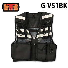 【ゆうメール不可】トンボレックス レスキュー 救助隊員用 ベスト 肩・ウエスト部調整機能付 G-VS1BK （クーポン対象外）