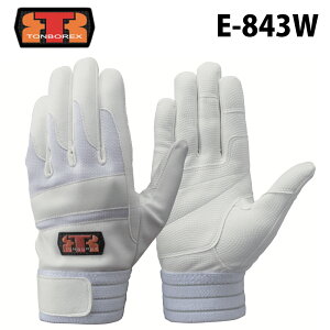 トンボレックス 消防 手袋 レスキュー 合皮・甲ニット 消防手袋 / グローブ E-843W ホワイト×ホワイト 【TONBOREX 消防 手袋 グローブ 救急 救助 大会 訓練 トンボ レスキュー】