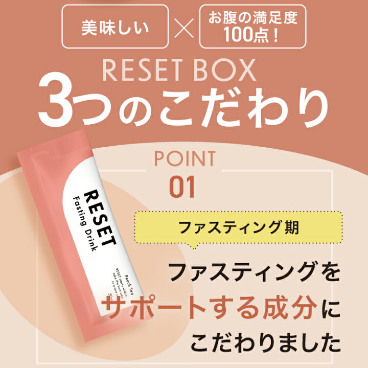 楽天市場】＼P3倍／【嬉しい徹底サポート付き】RESET BOX 美味しい 