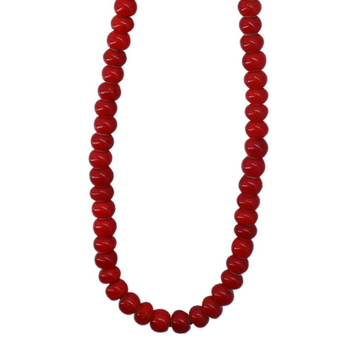 楽天市場】ホワイトハーツビーズ 赤ビーズ一連ネックレス tady&king  