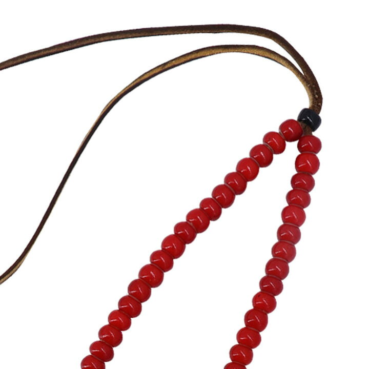 楽天市場】ホワイトハーツビーズ 赤ビーズ一連ネックレス tady&king  
