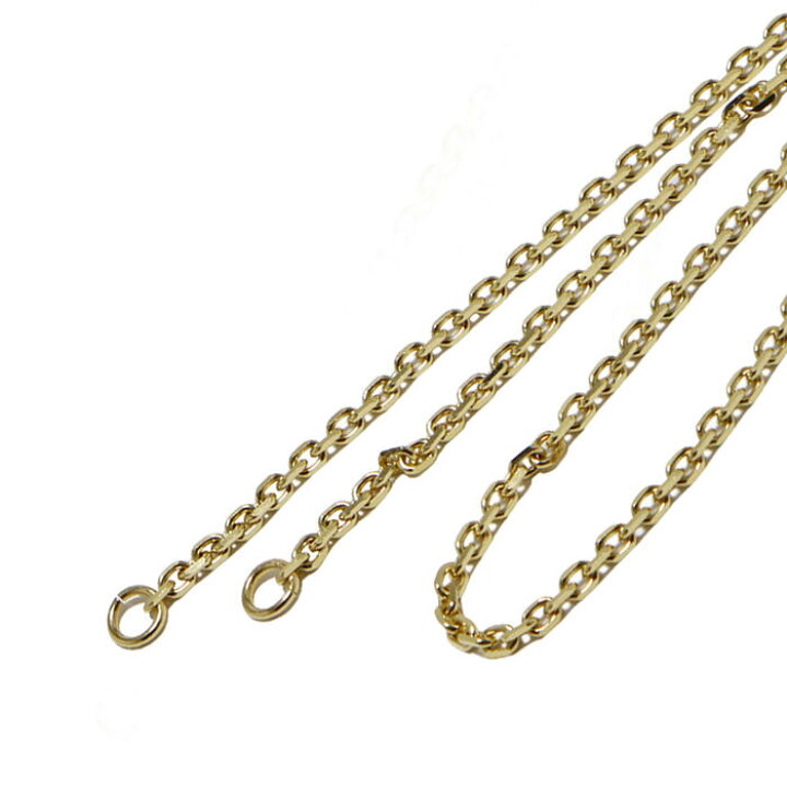 楽天市場】全金チェーンK18 細角 50cm tady&king ネックレス メンズ 金  