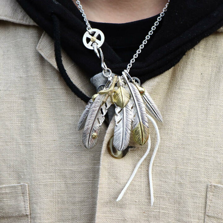 楽天市場】オリジナルカスタム0 tady&king フェザー ネックレス メンズ  