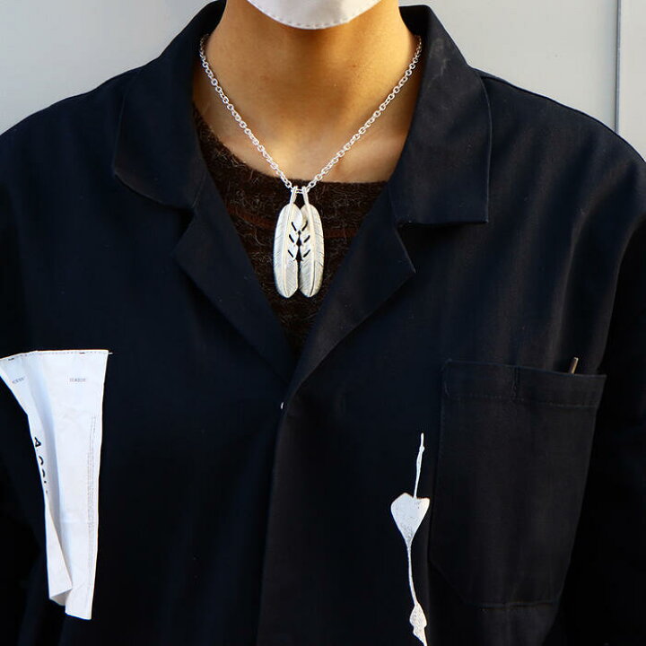 楽天市場】SVフェザー Lサイズ 右向き tady&king フェザー ネックレス  